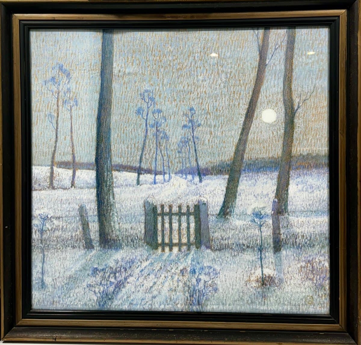 Pastel . Chemin Sous La Neige. George Lemmen - Image 1