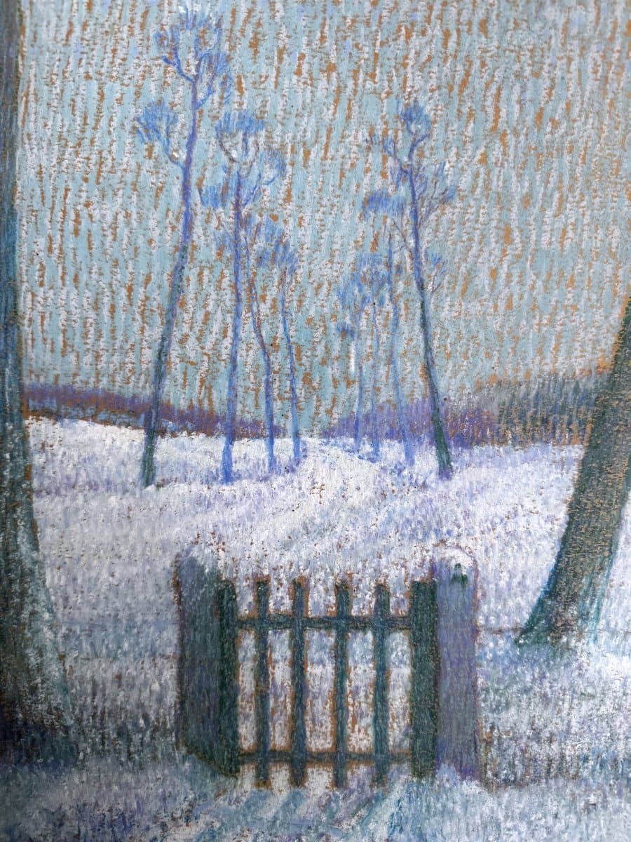 Pastel . Chemin Sous La Neige. George Lemmen - Image 2