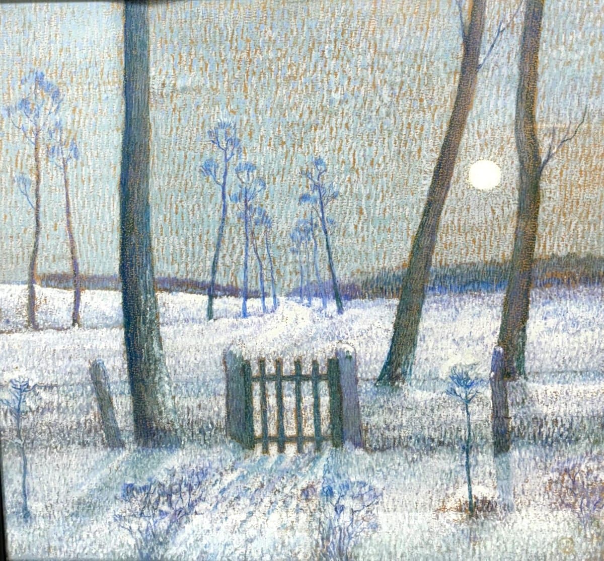 Pastel . Chemin Sous La Neige. George Lemmen - Image 4